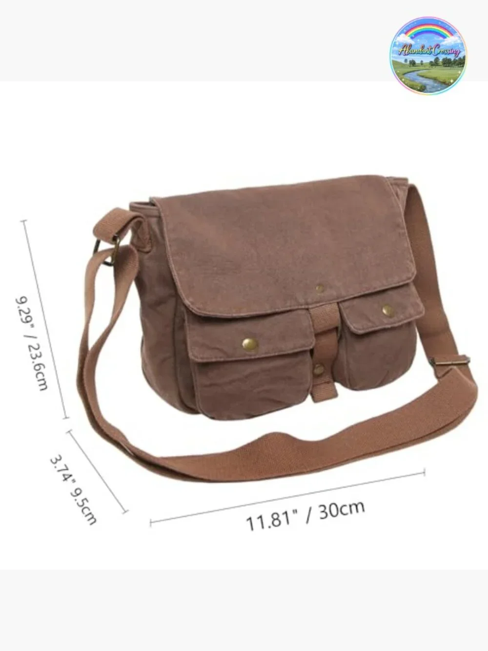 Vintage Canvas Messenger Bag Crossbody Shoulder Satchel